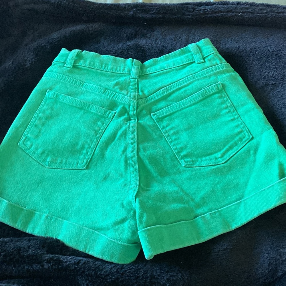 American Apparel High Waisted Denim Shorts - Picture 3 of 4